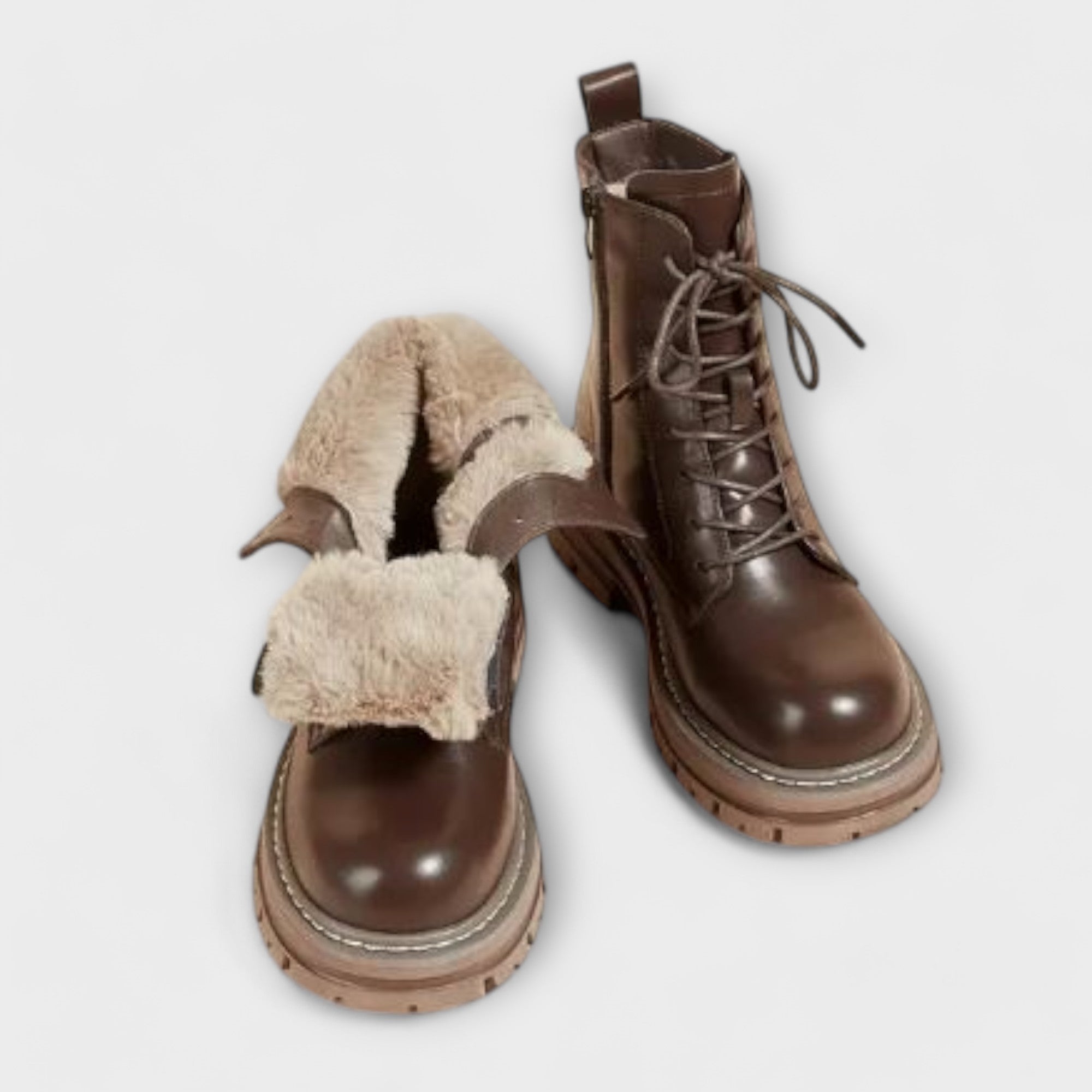 Faux-Fur-Stiefeletten