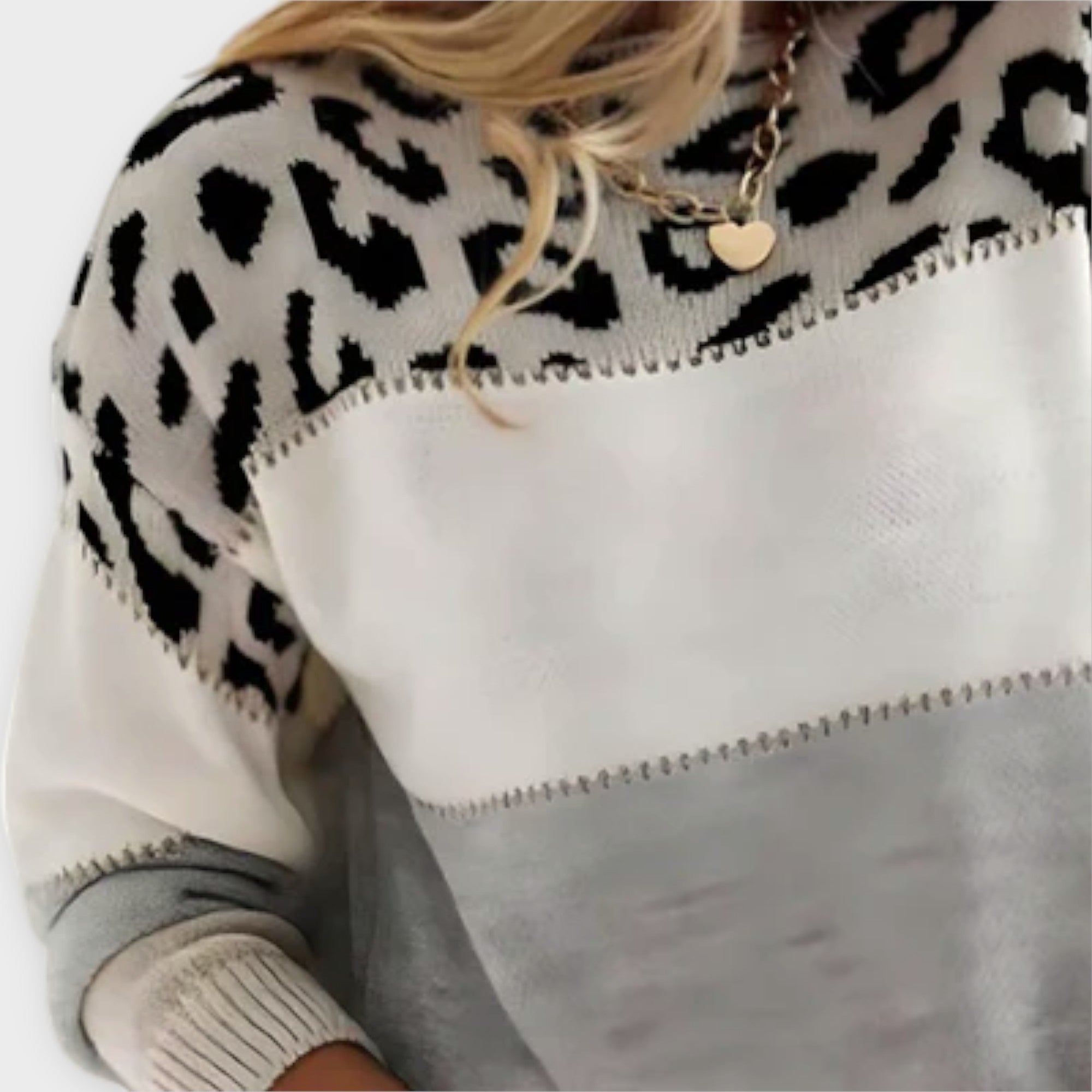 Cheyenne - Legerer Pullover im Leo-Design Nora Zurich