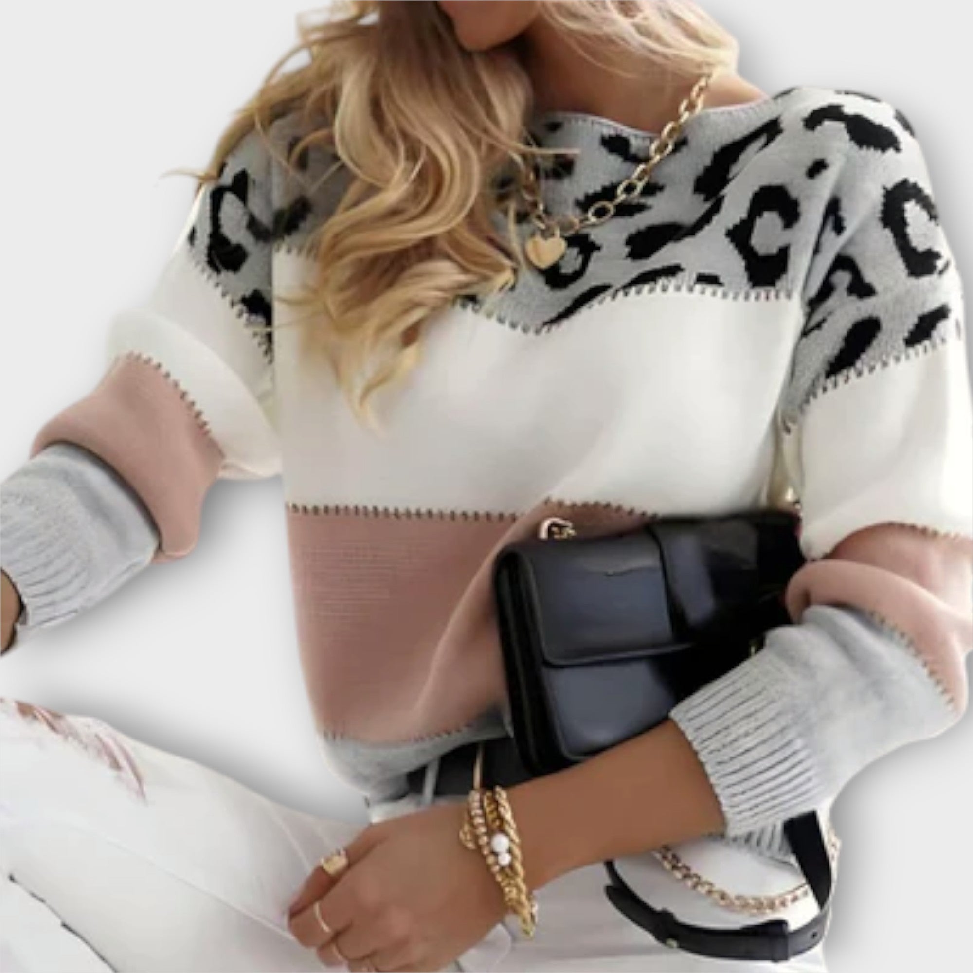 Cheyenne - Legerer Pullover im Leo-Design Nora Zurich
