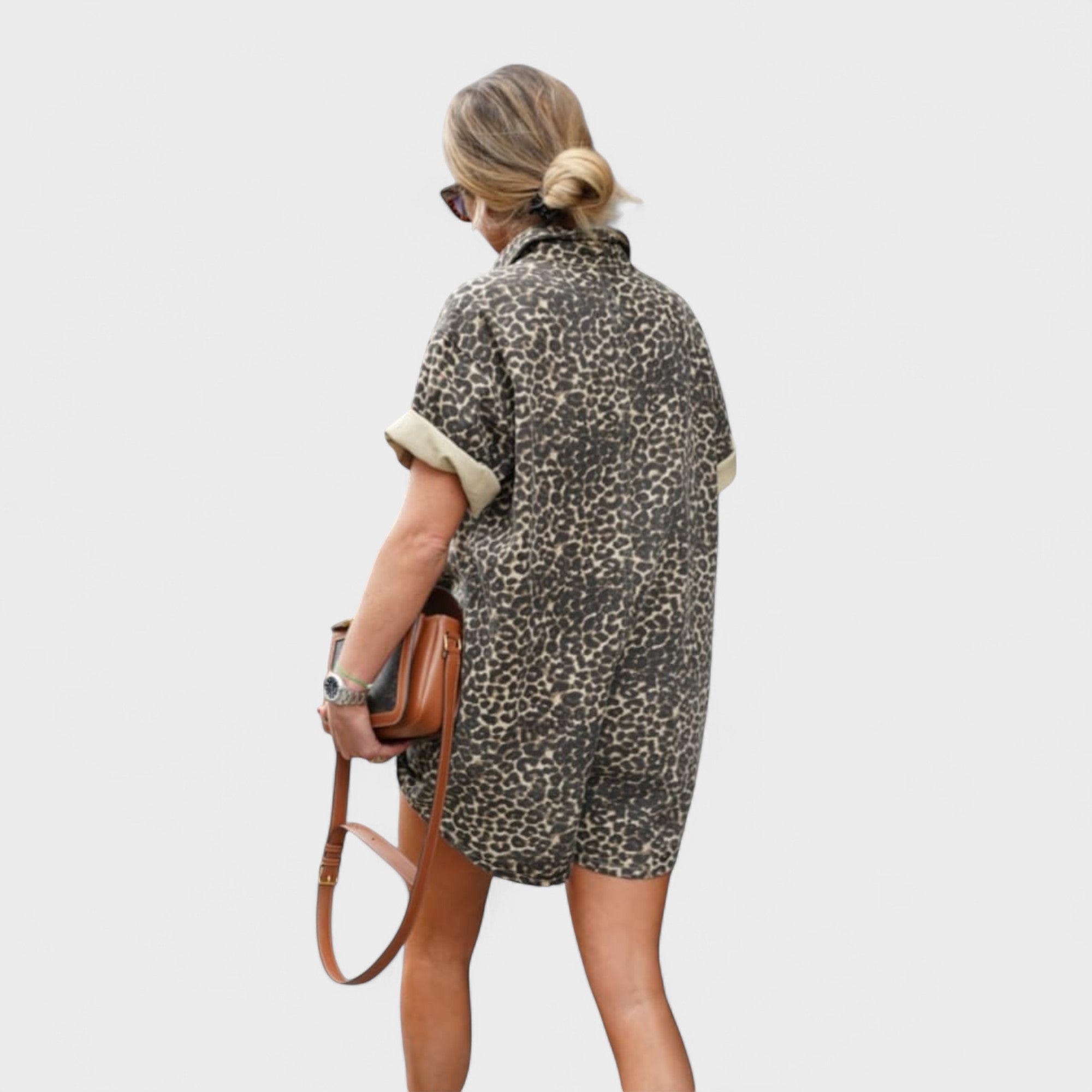 Riva | Gemusterter kurzer Jumpsuit