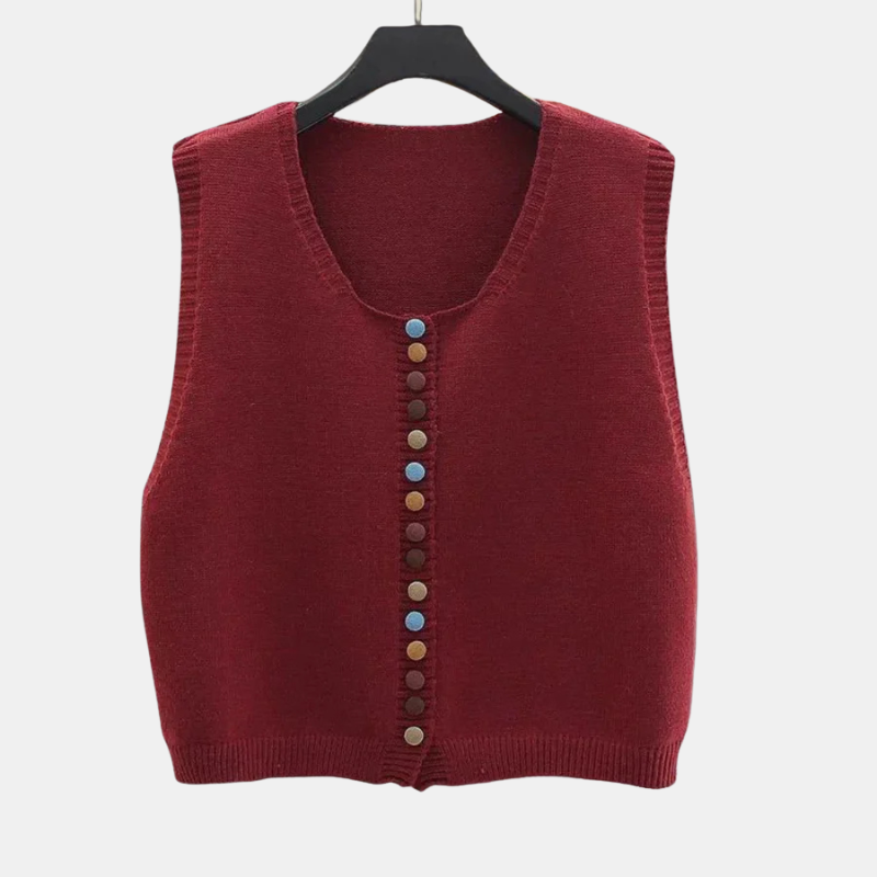Zaria | Strickweste mit Farbknöpfen Nora Zurich