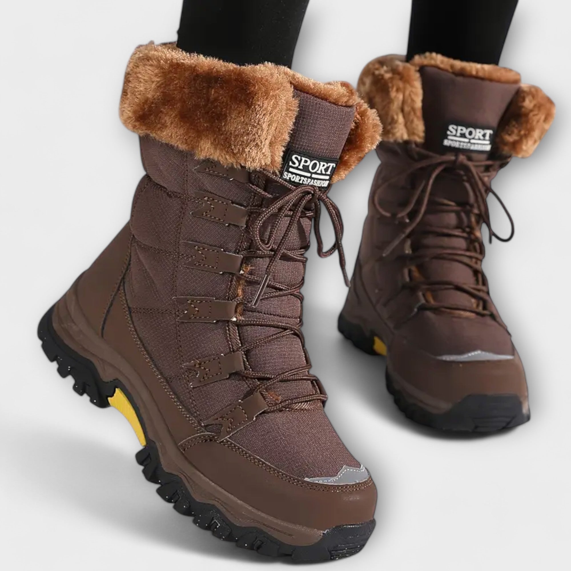 Wasserdichte, isolierte Winterstiefel mit Kunstfellfutter