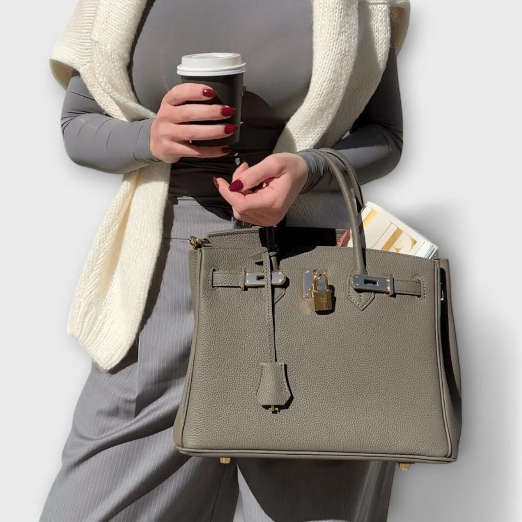 Nora. – Luxuriöse Lederhandtasche Nora Zurich