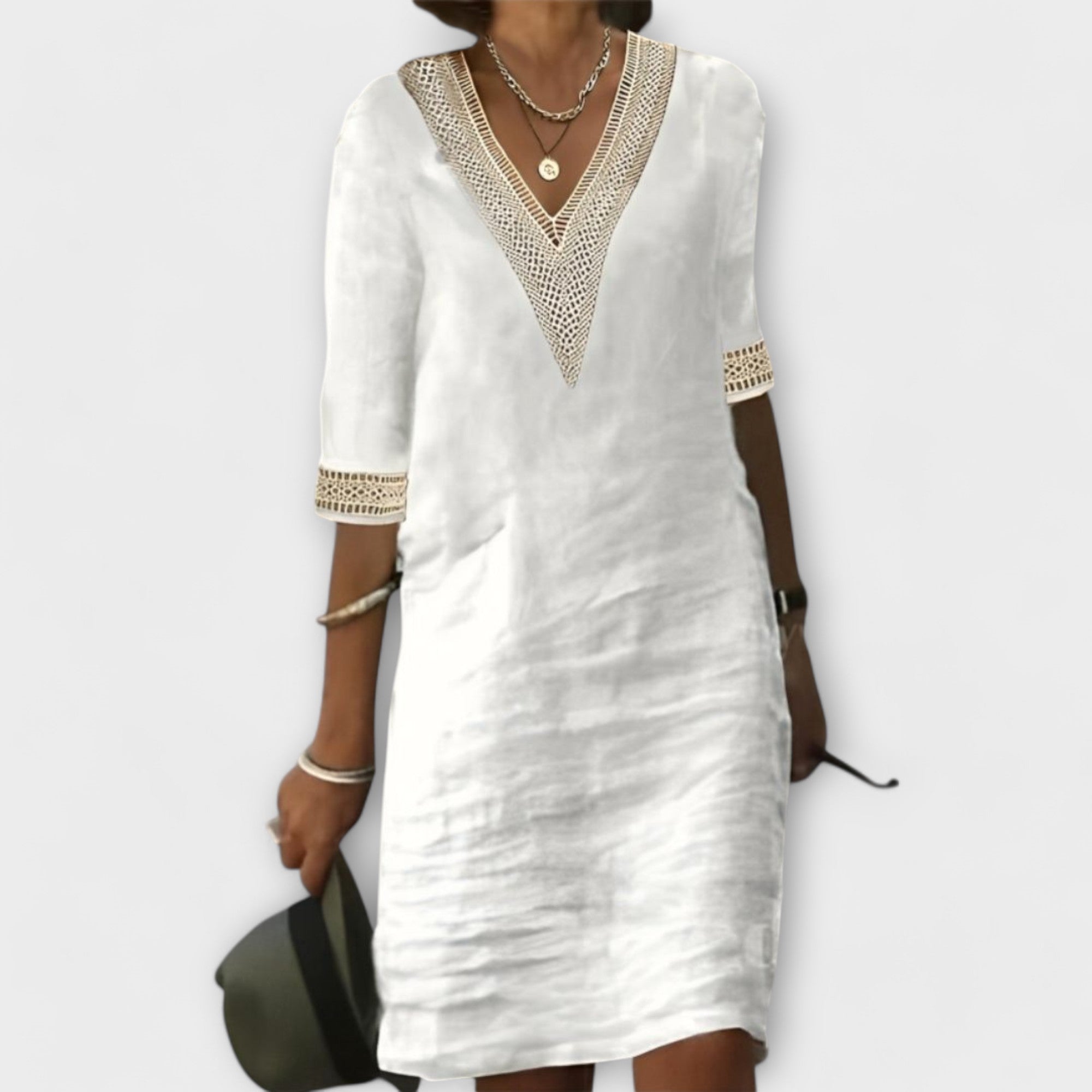 Baumwoll und Leinenkleid