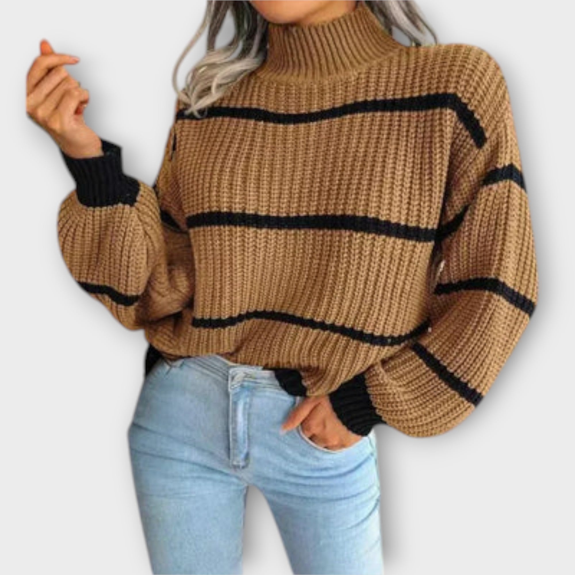 Chavala - Gestreifter Rollkragenpullover Nora Zurich