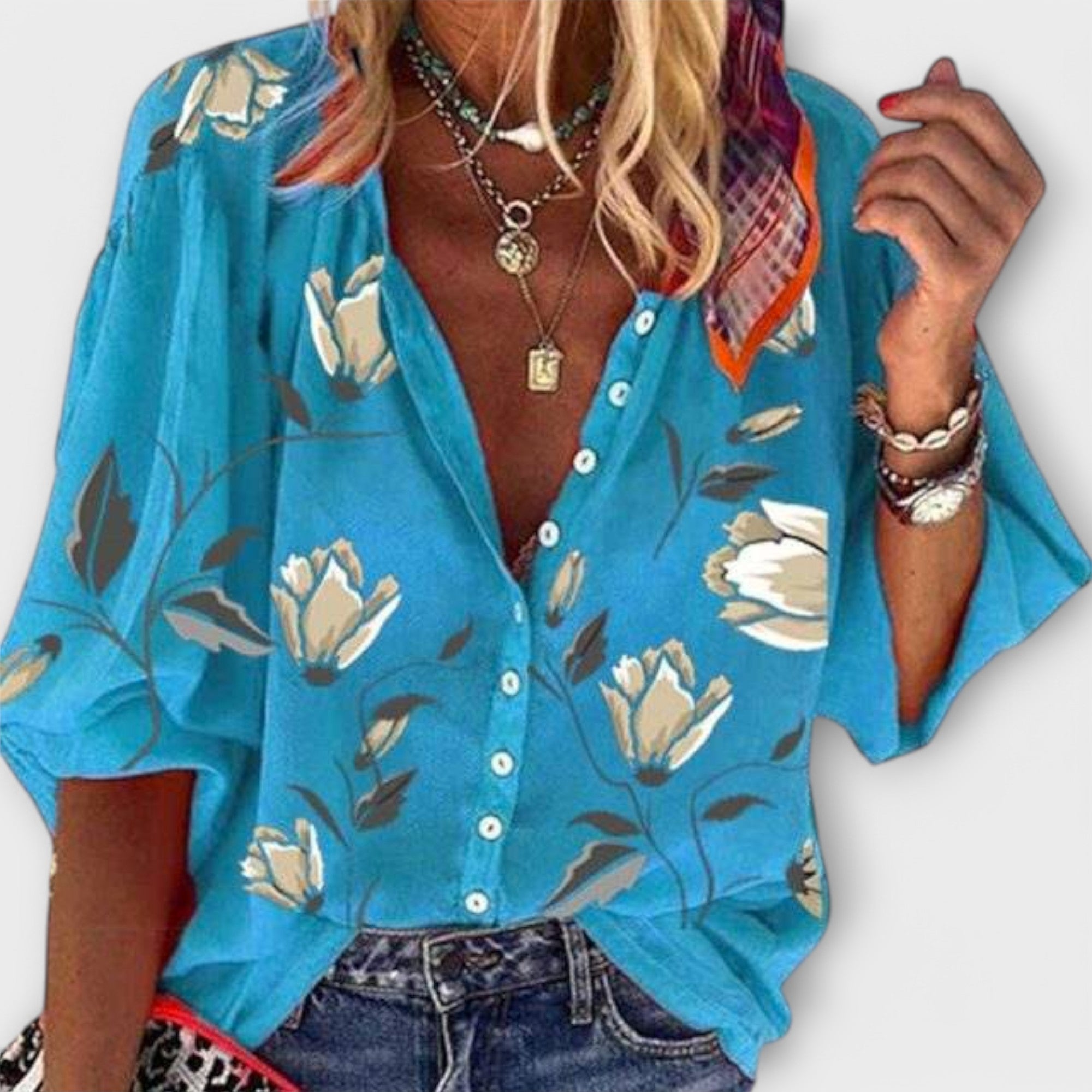 Madeleine - Luftige Bluse im floralen Design