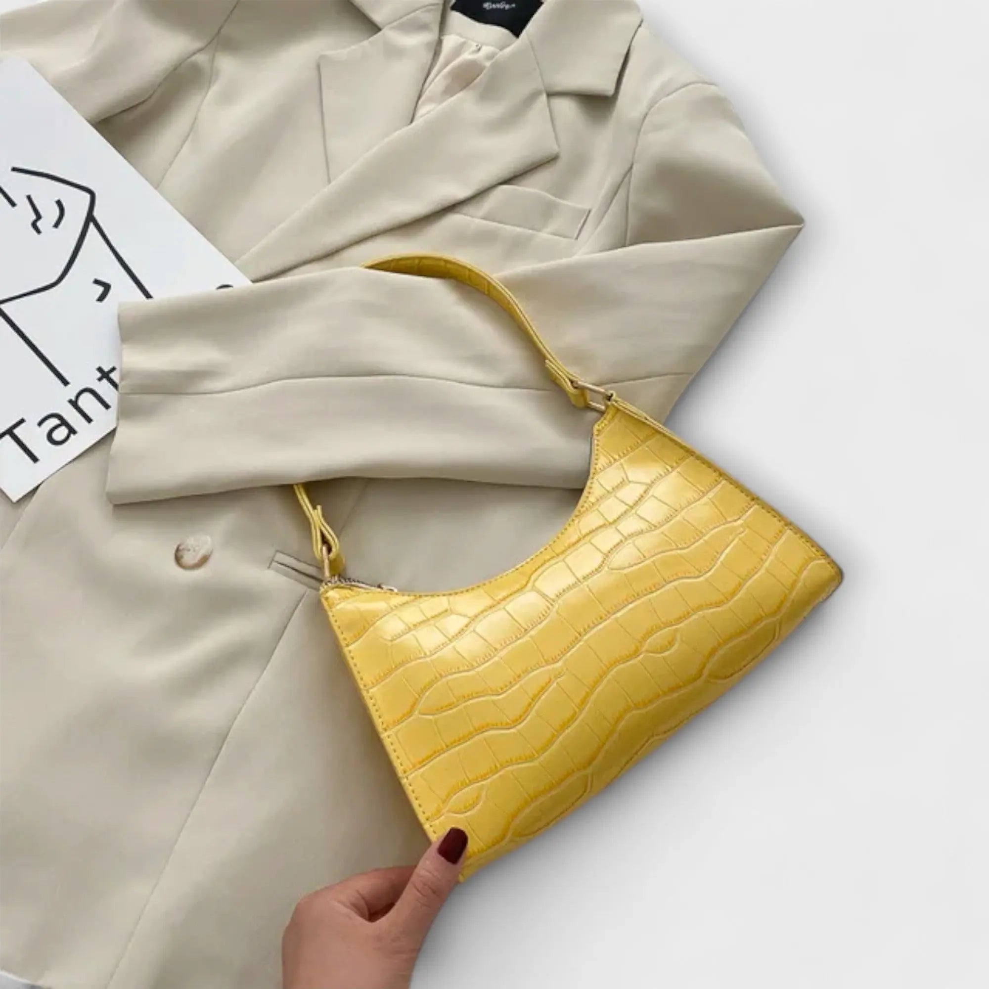 Nora. - Glänzende Lederhandtasche Nora Zurich