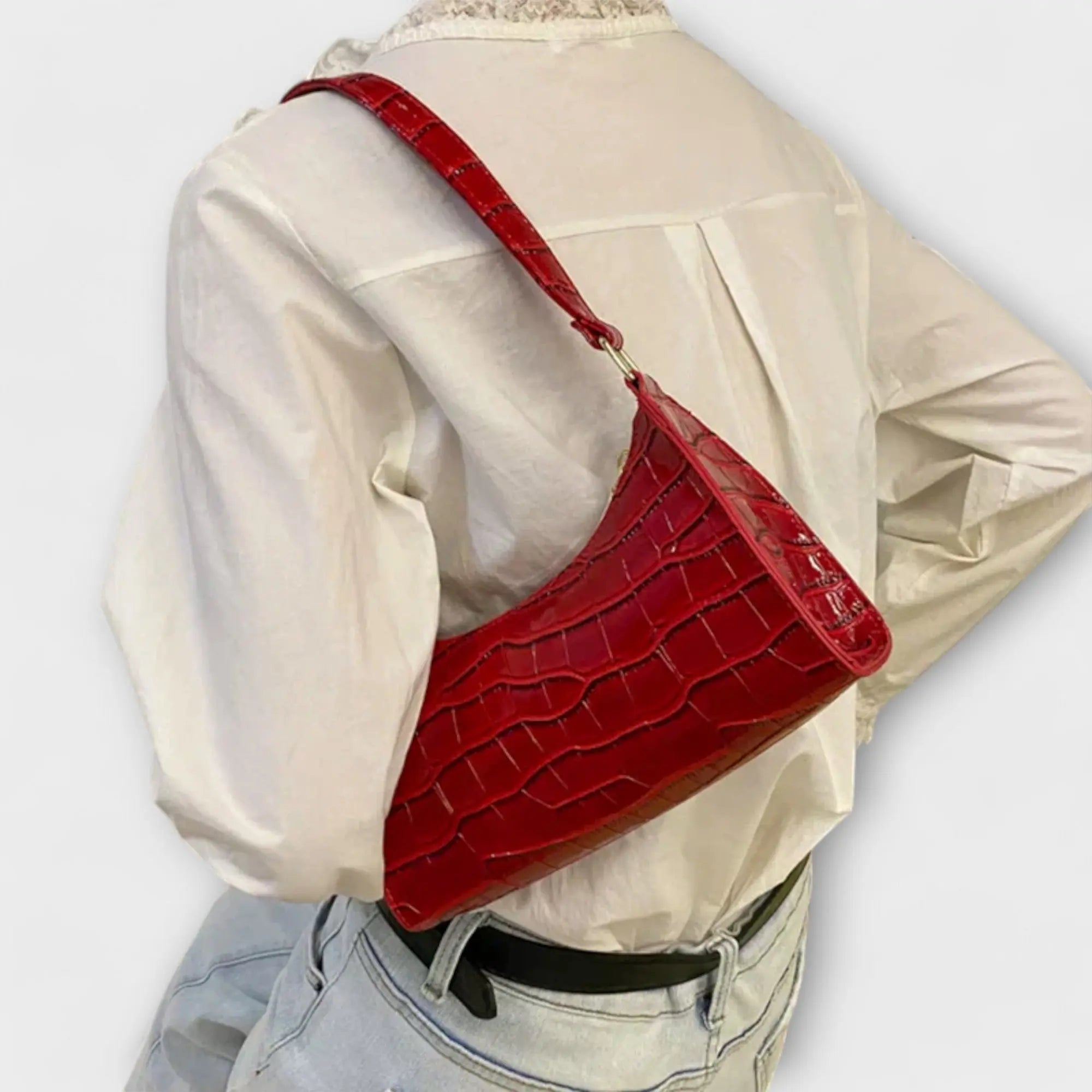 Nora. - Glänzende Lederhandtasche Nora Zurich
