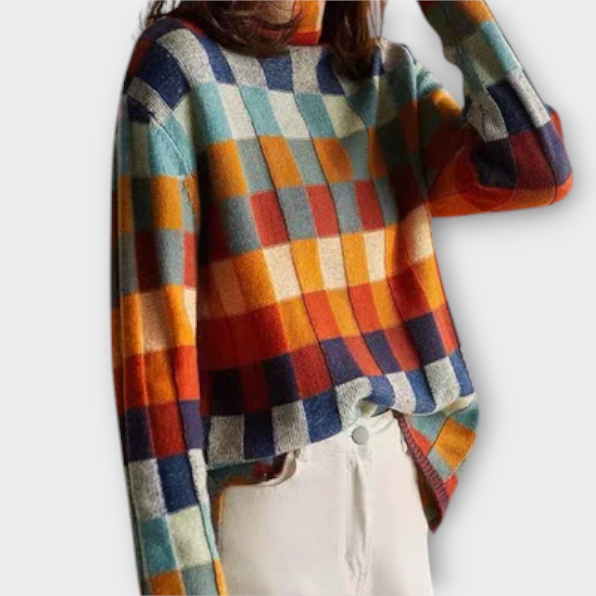 Erika - Patchwork Turtleneck Sweater Nora Zurich