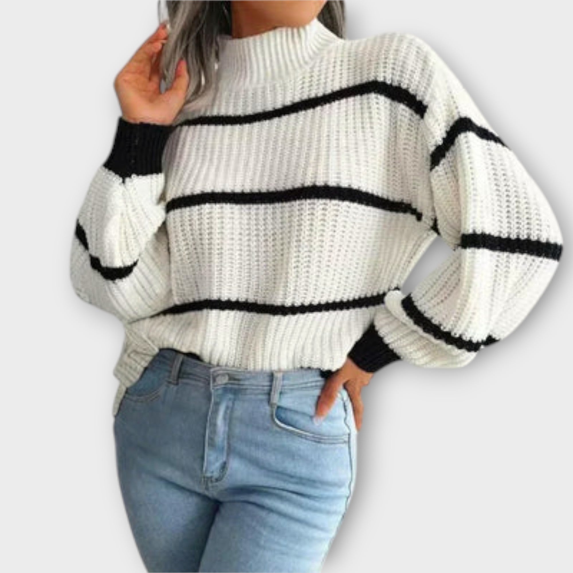 Chavala - Gestreifter Rollkragenpullover Nora Zurich