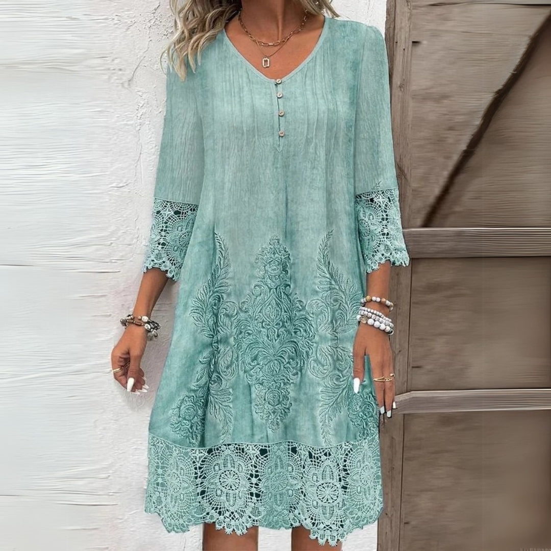 Melanie | Elegantes Sommer Spitzenkleid