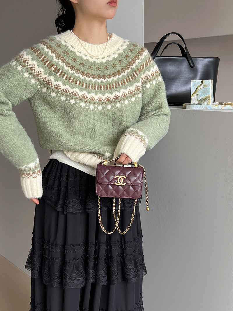 Dick Gestrickter Winterpullover