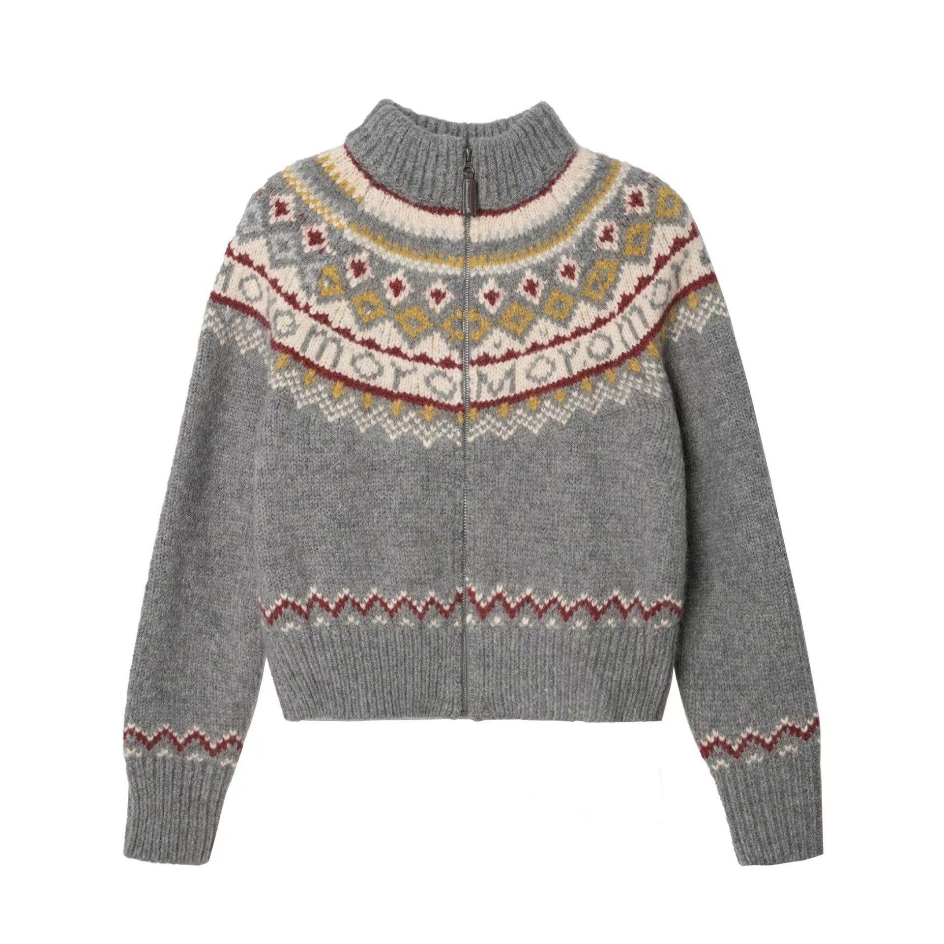 Damen Hoher Hals Strickpullover