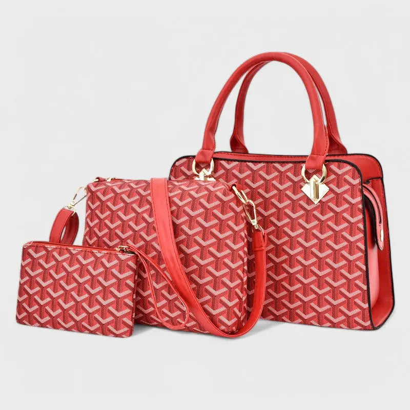Nora. - Luxus 3-teiliges geometrisches Taschen-Set Nora Zurich