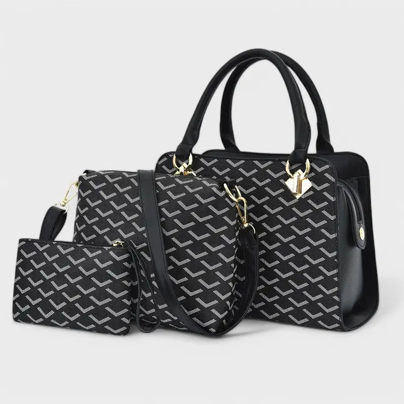 Nora. - Luxus 3-teiliges geometrisches Taschen-Set Nora Zurich