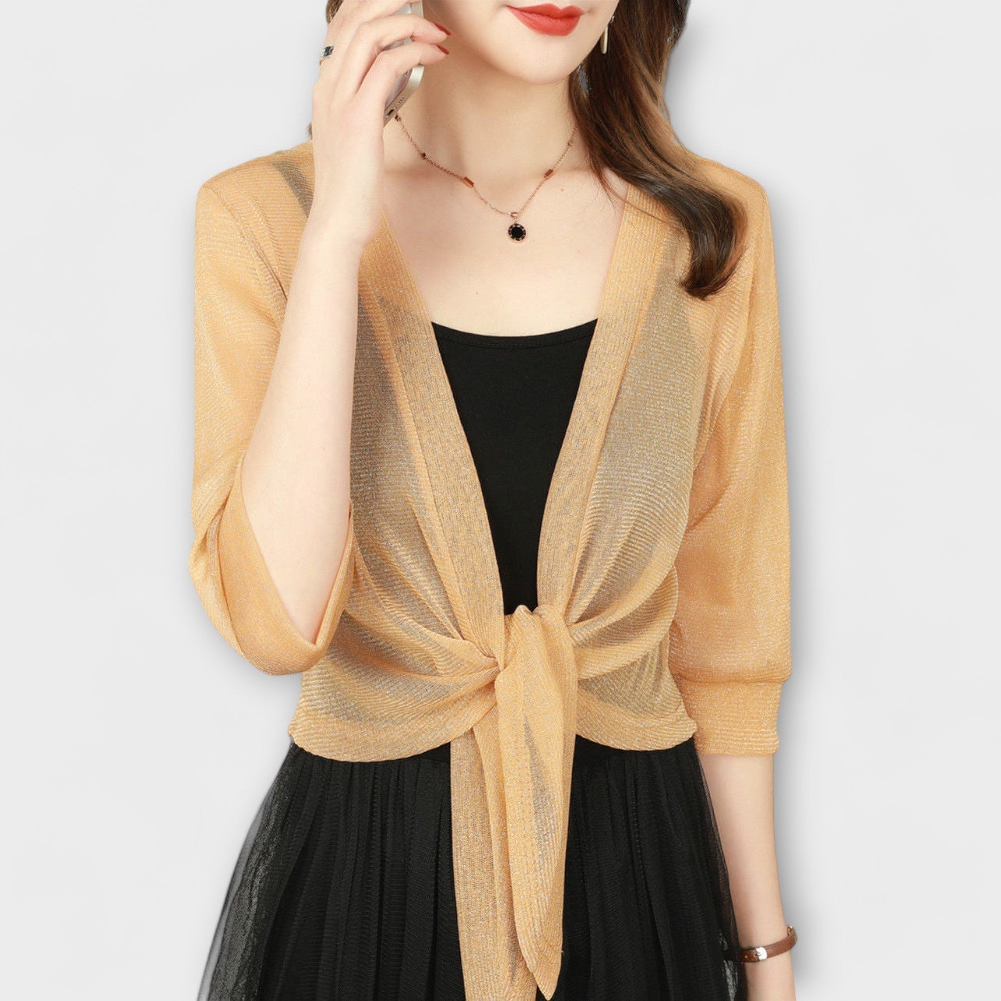 Olivia – Bluse mit offenem Vorderteil