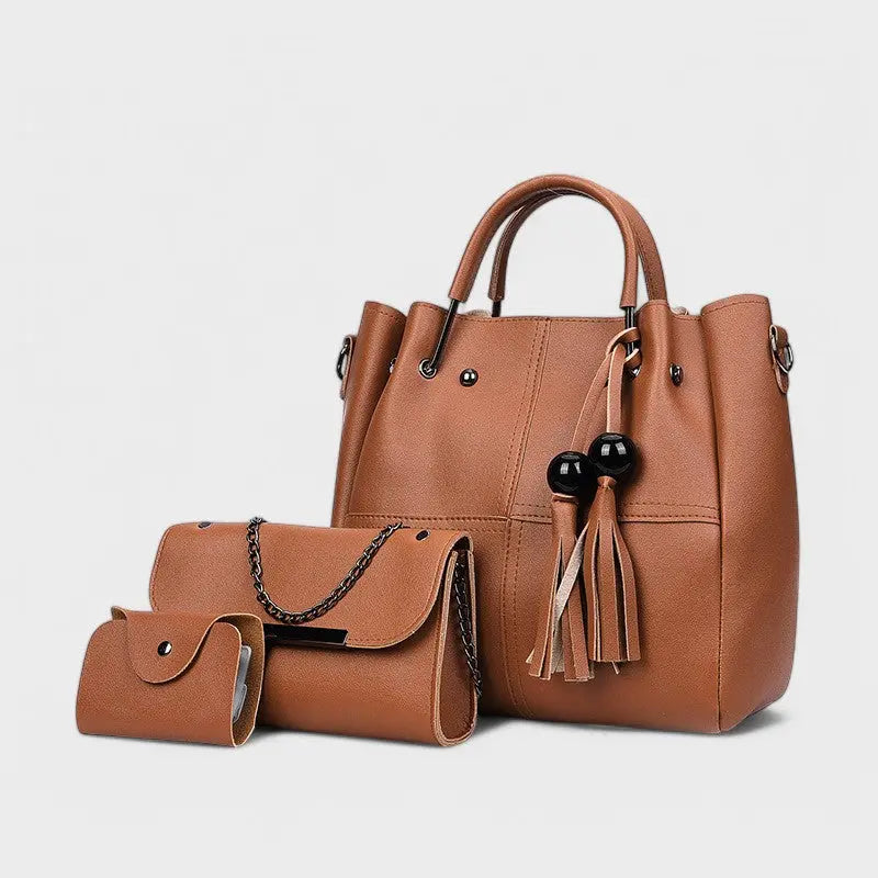 Nora. - 3-teiliges trendiges Taschen-Set mit Quasten Nora Zurich