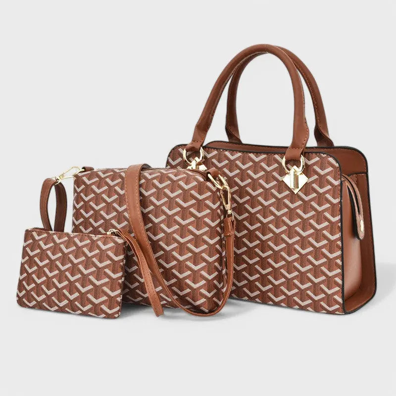 Nora. - Luxus 3-teiliges geometrisches Taschen-Set Nora Zurich