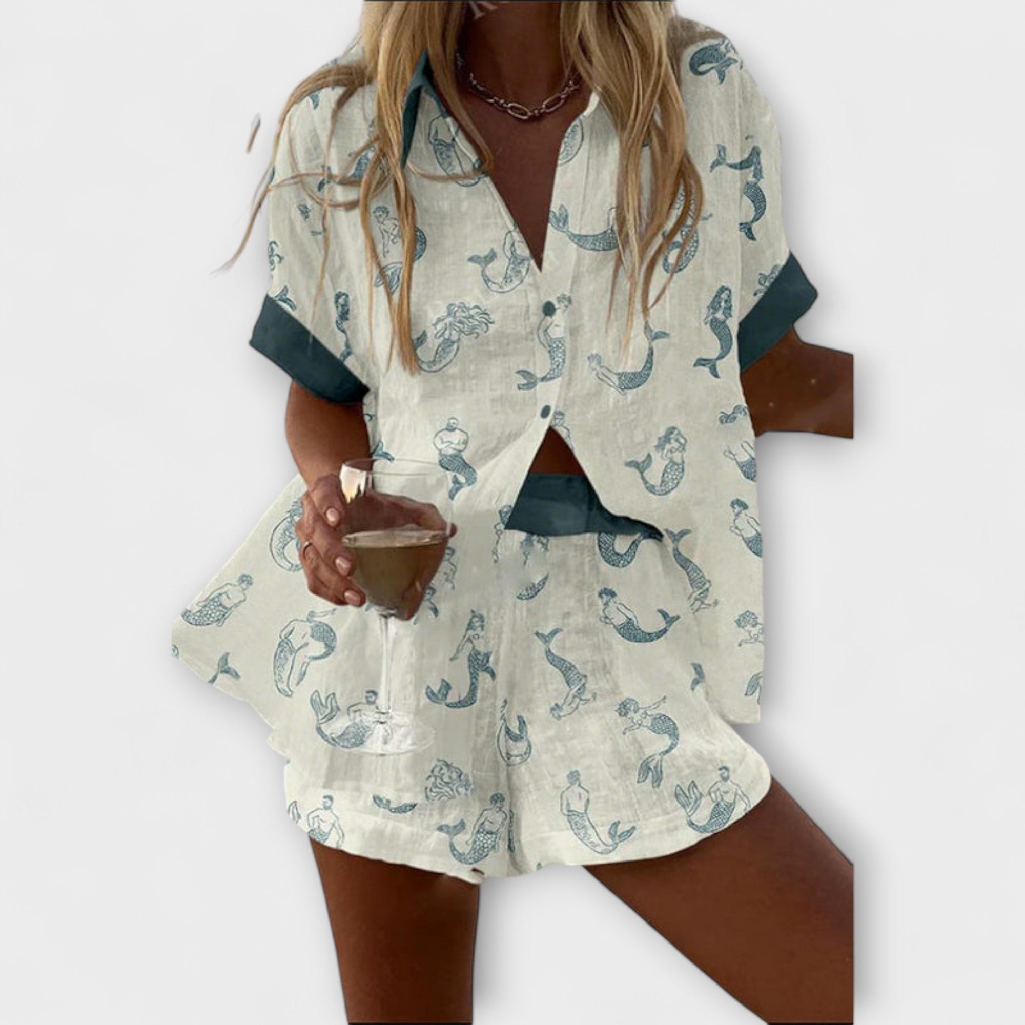 Jalira – Ensemble mit Meerjungfrau Print Nora Zurich