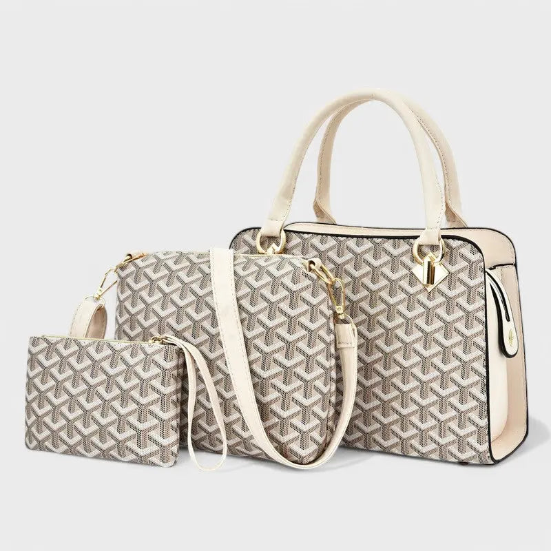 Nora. - Luxus 3-teiliges geometrisches Taschen-Set Nora Zurich