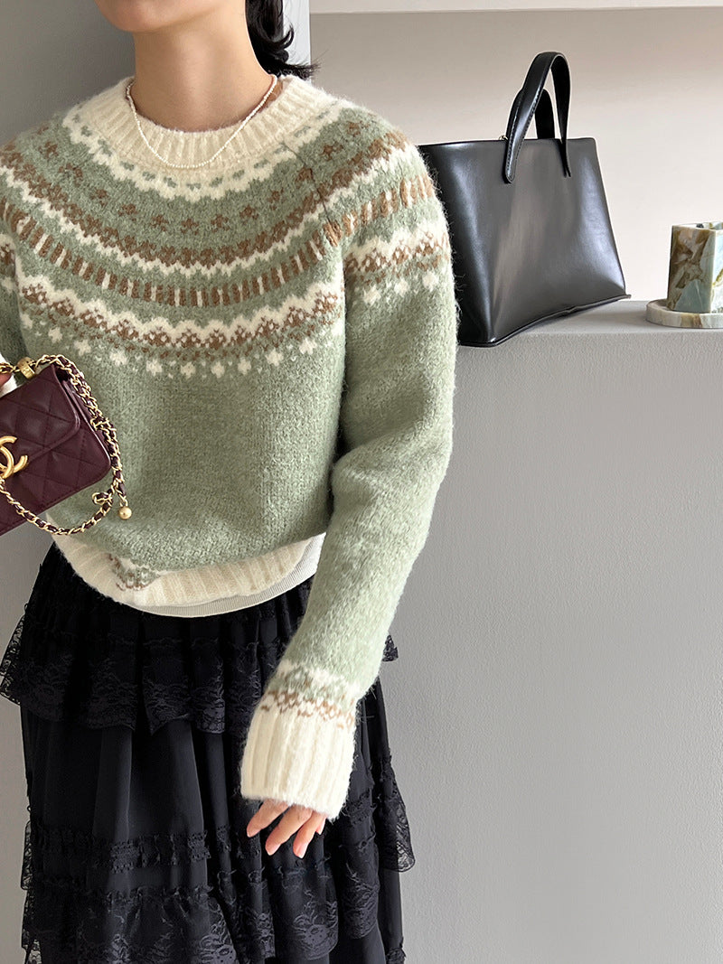 Dick Gestrickter Winterpullover