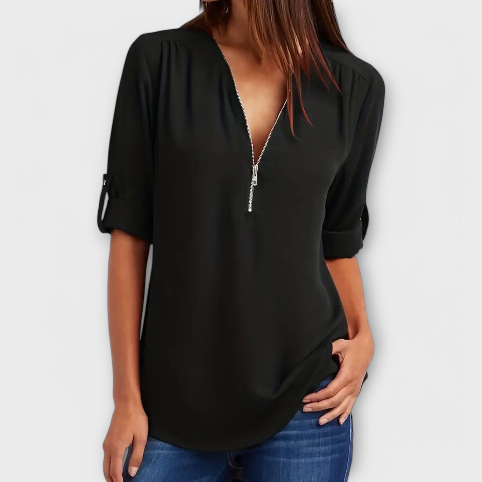 Olivia – Die Entspannte V-Ausschnitt Bluse