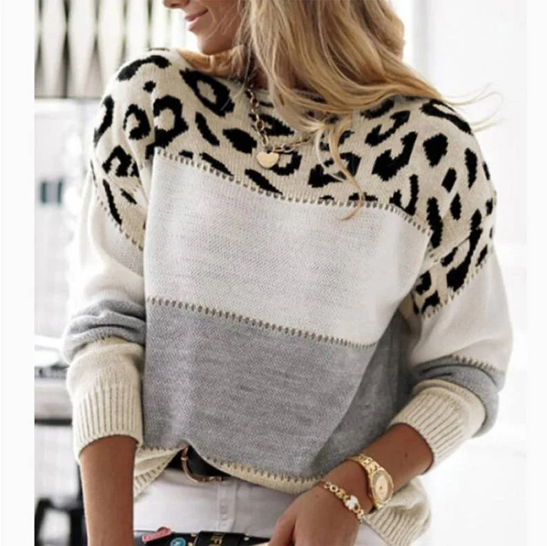 Cheyenne - Legerer Pullover im Leo-Design Nora Zurich