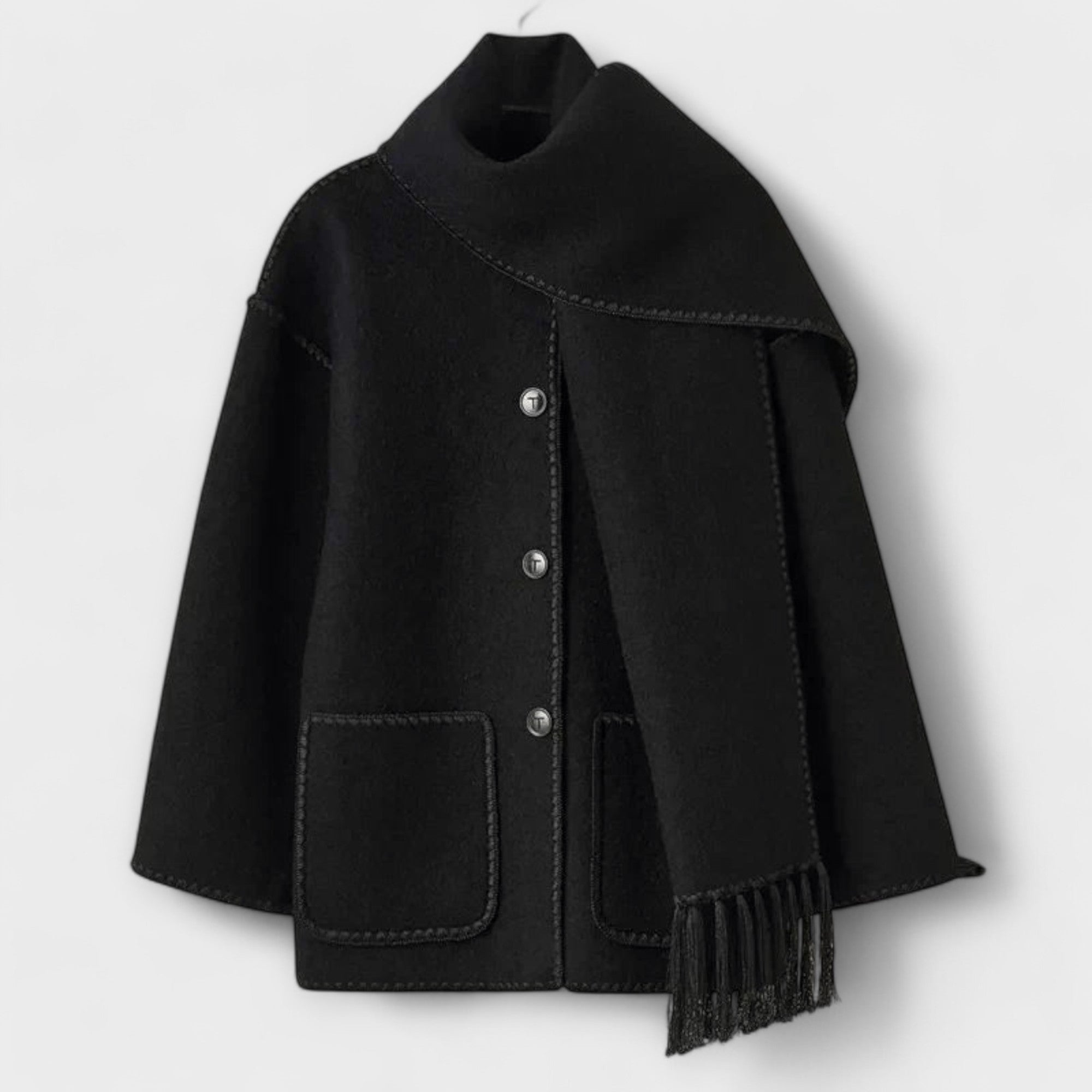 Chanel - Stilvoller Schal-Mantel