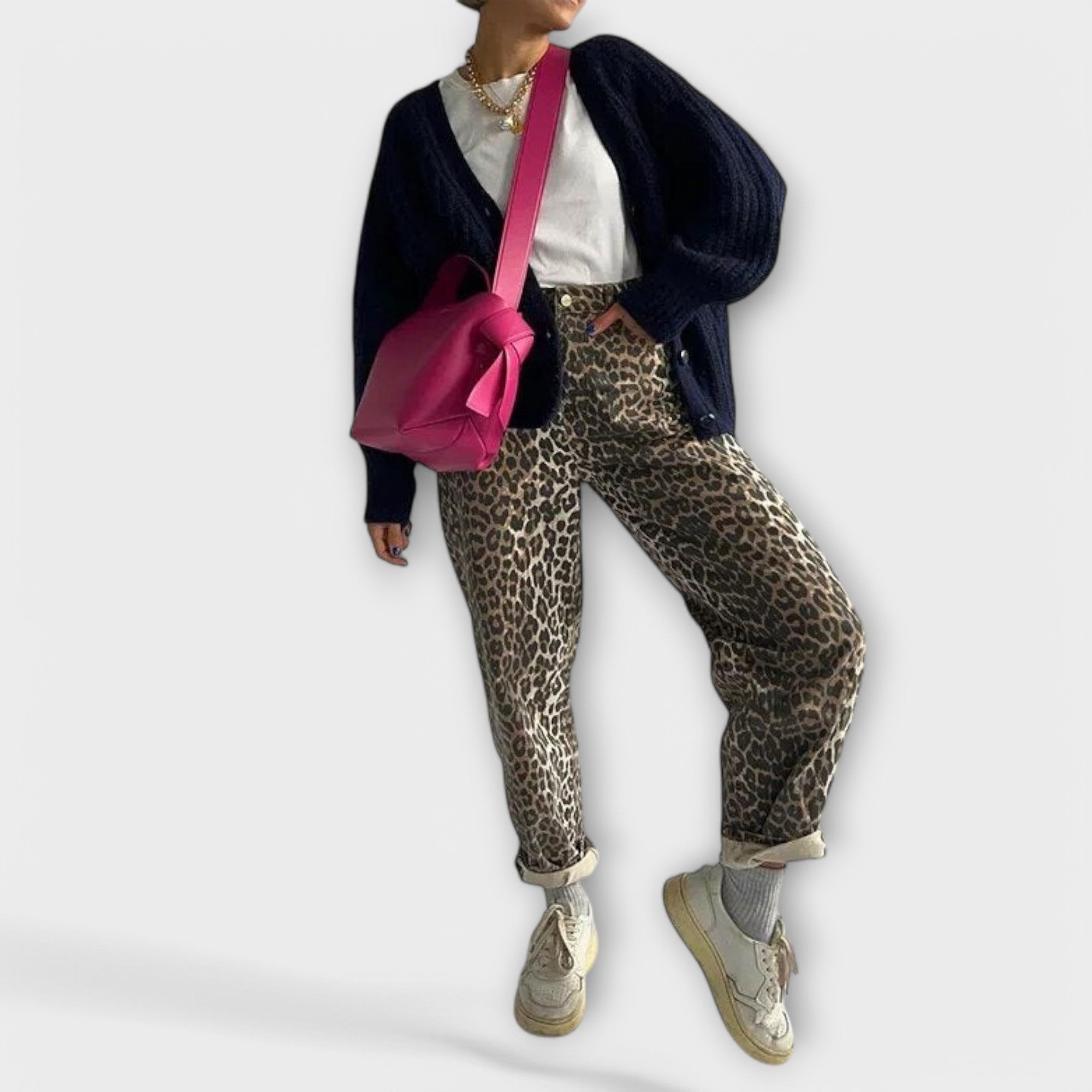 Chandra – Vintage Jeans mit Leopardenmuster Nora Zurich