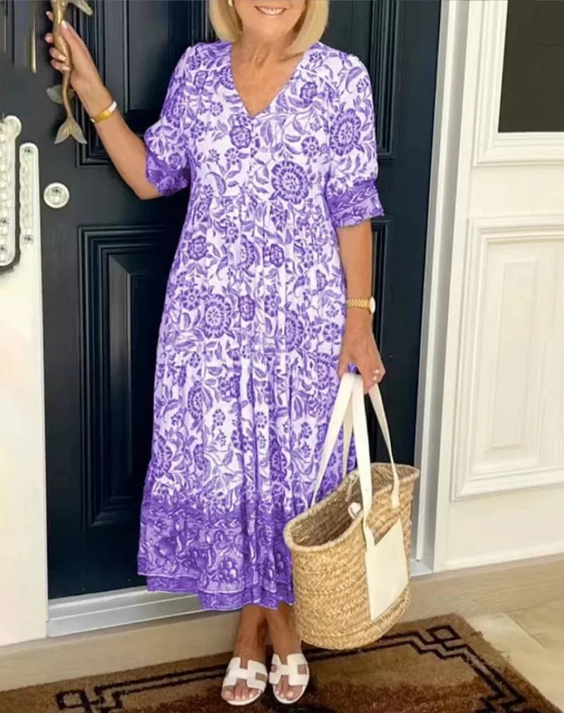 Susan | Bequemes Sommerkleid mit Blumenmuster