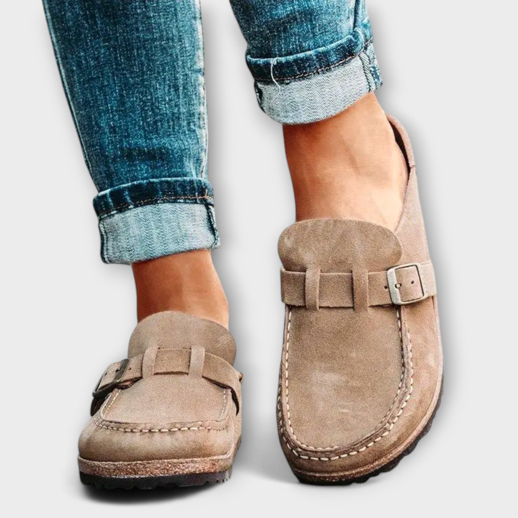 Orthopädische Damenschuhe mit elegantem Schnallenverschluss