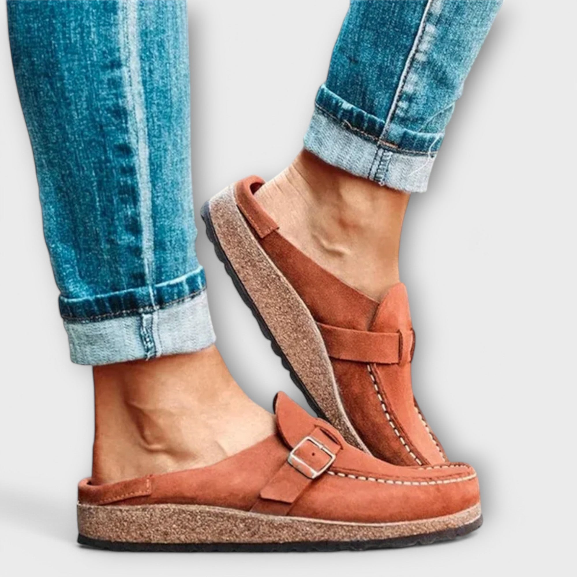 Orthopädische Damenschuhe mit elegantem Schnallenverschluss