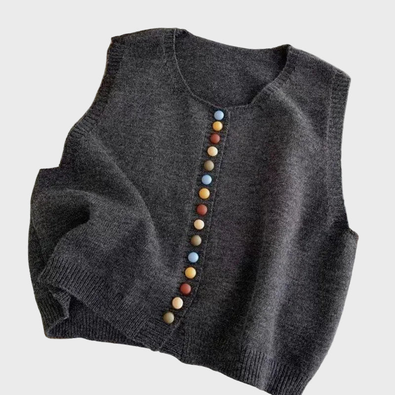 Zaria | Strickweste mit Farbknöpfen Nora Zurich