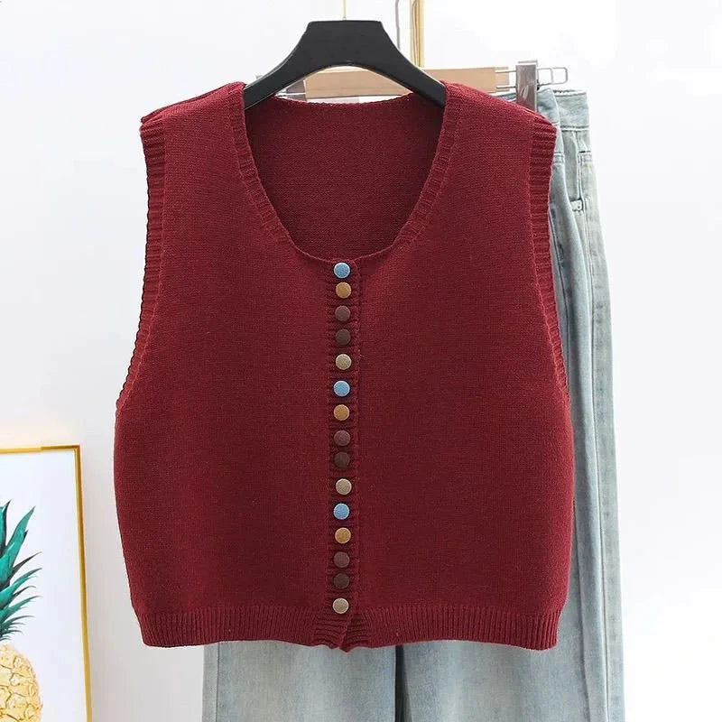 Zaria | Strickweste mit Farbknöpfen Nora Zurich