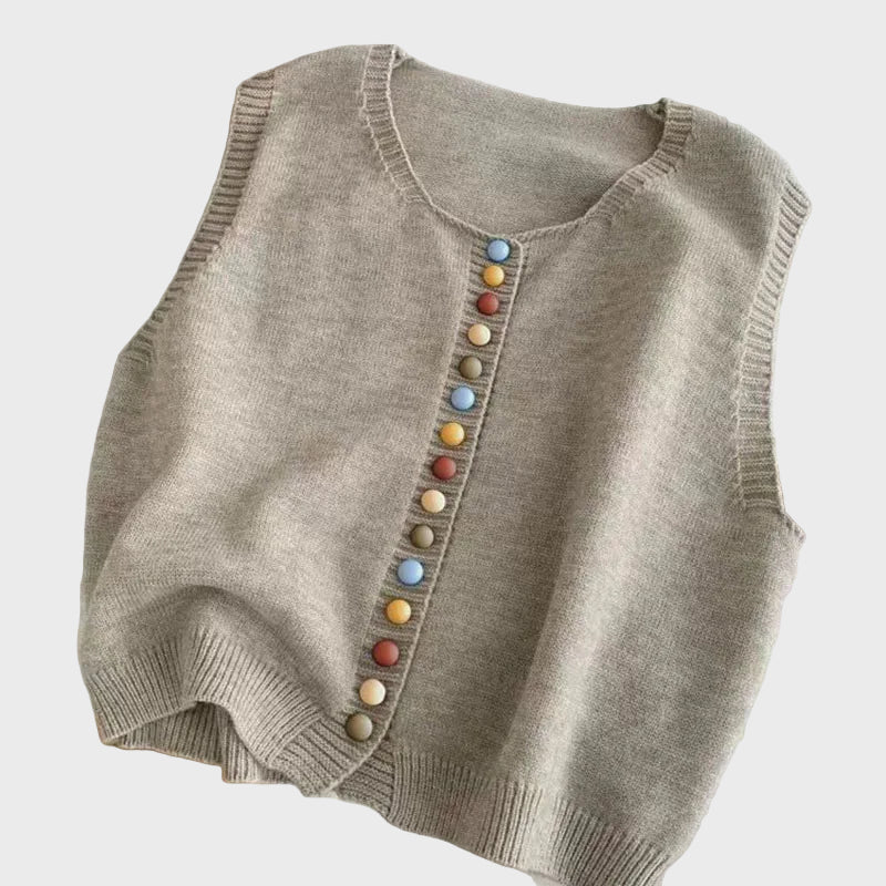Zaria | Strickweste mit Farbknöpfen Nora Zurich