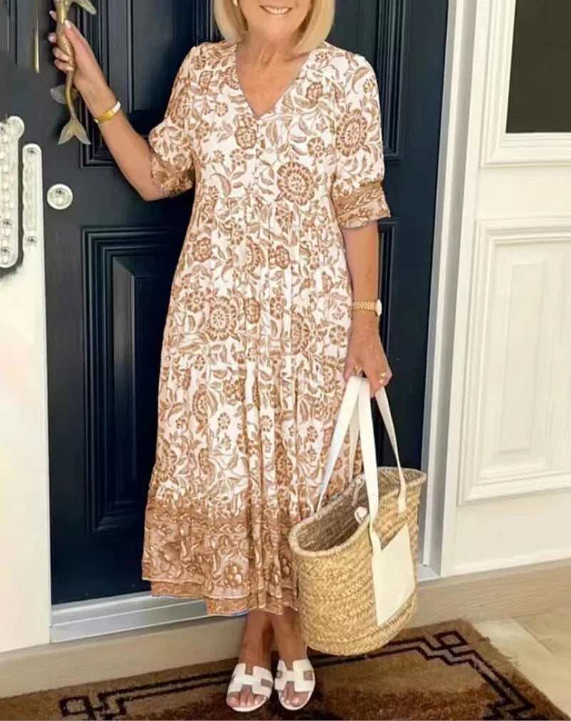 Susan | Bequemes Sommerkleid mit Blumenmuster