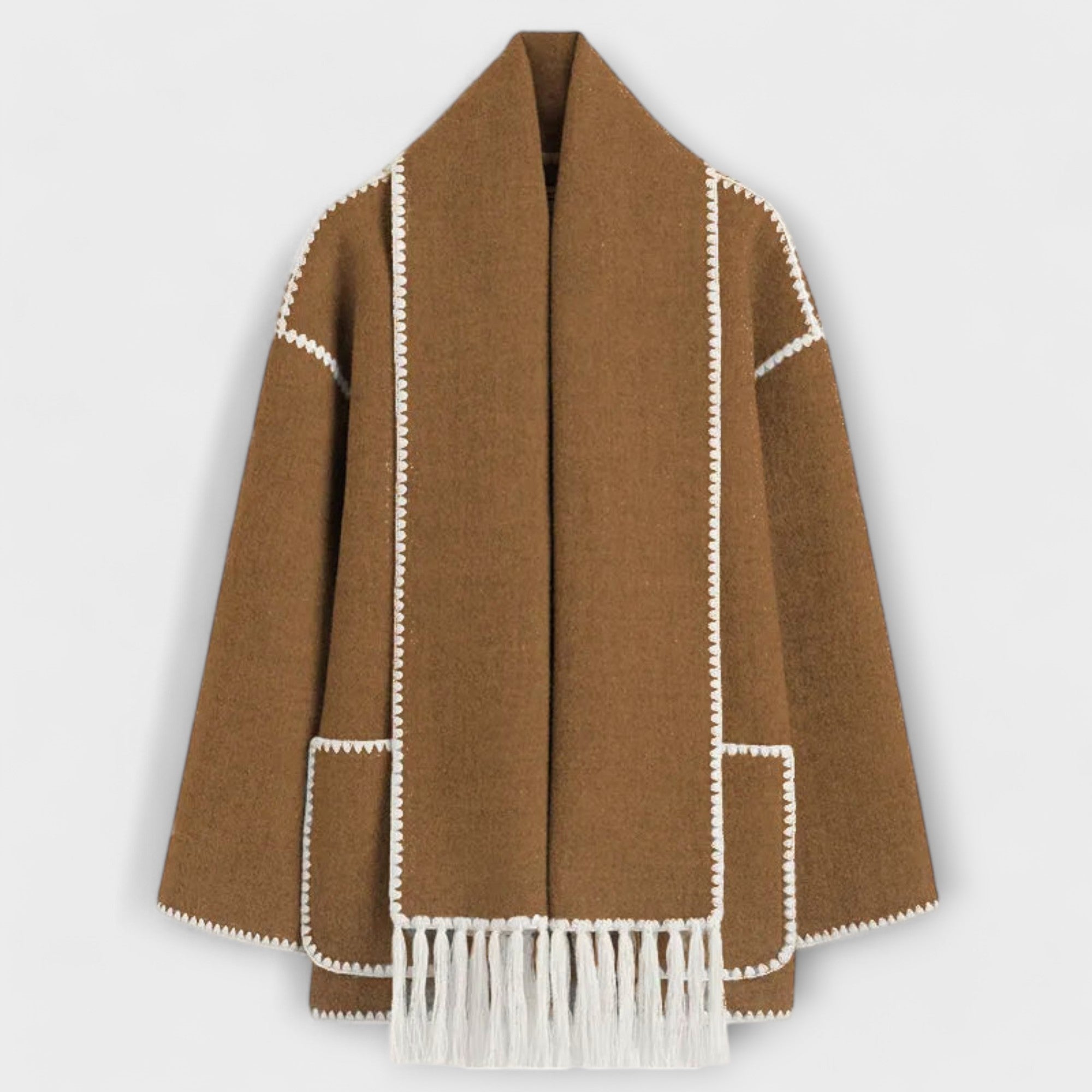 Chanel - Stilvoller Schal-Mantel