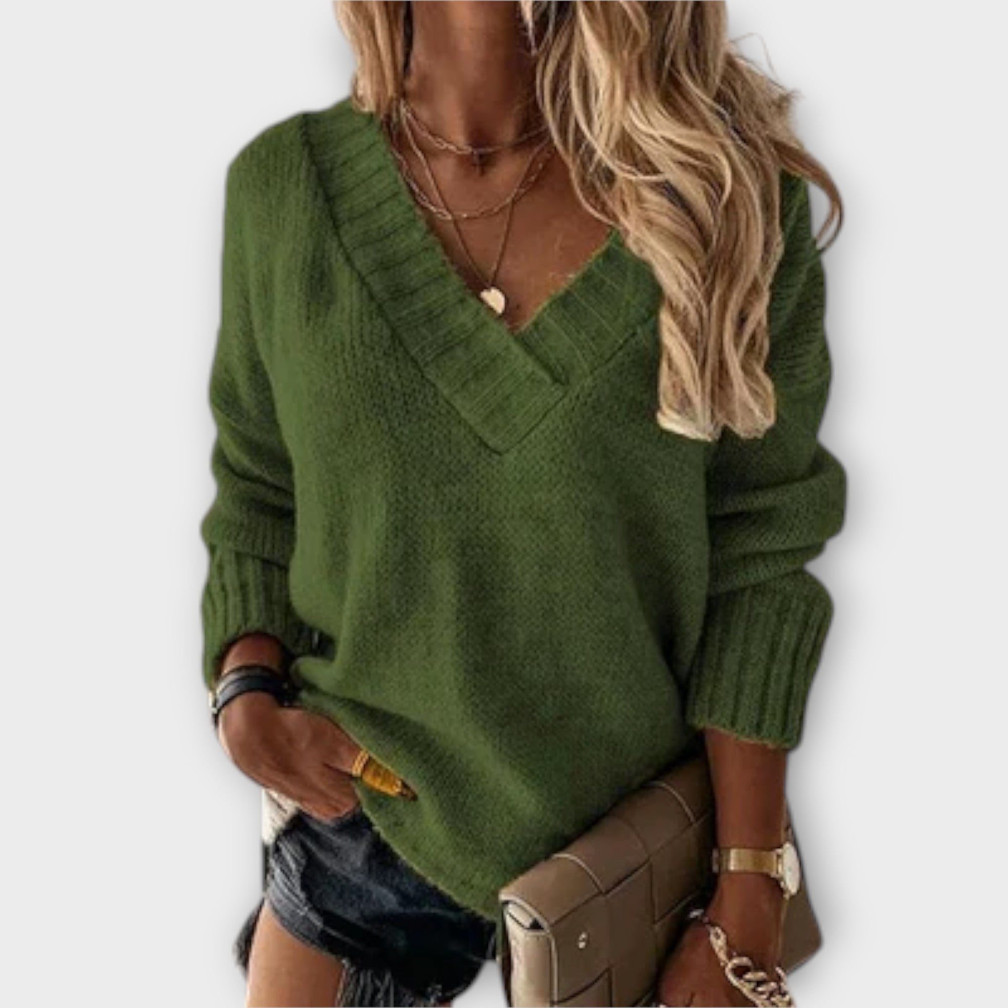 Gemütlicher V-Ausschnitt Pullover