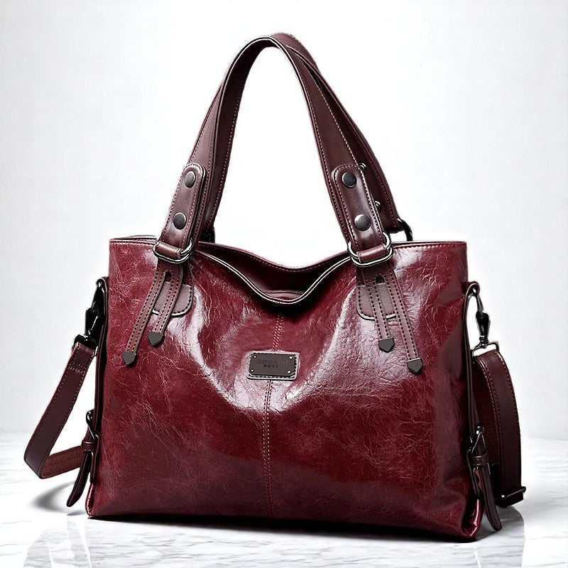 Nora. - Verfeinerte Soft-Leder-Tote-Tasche