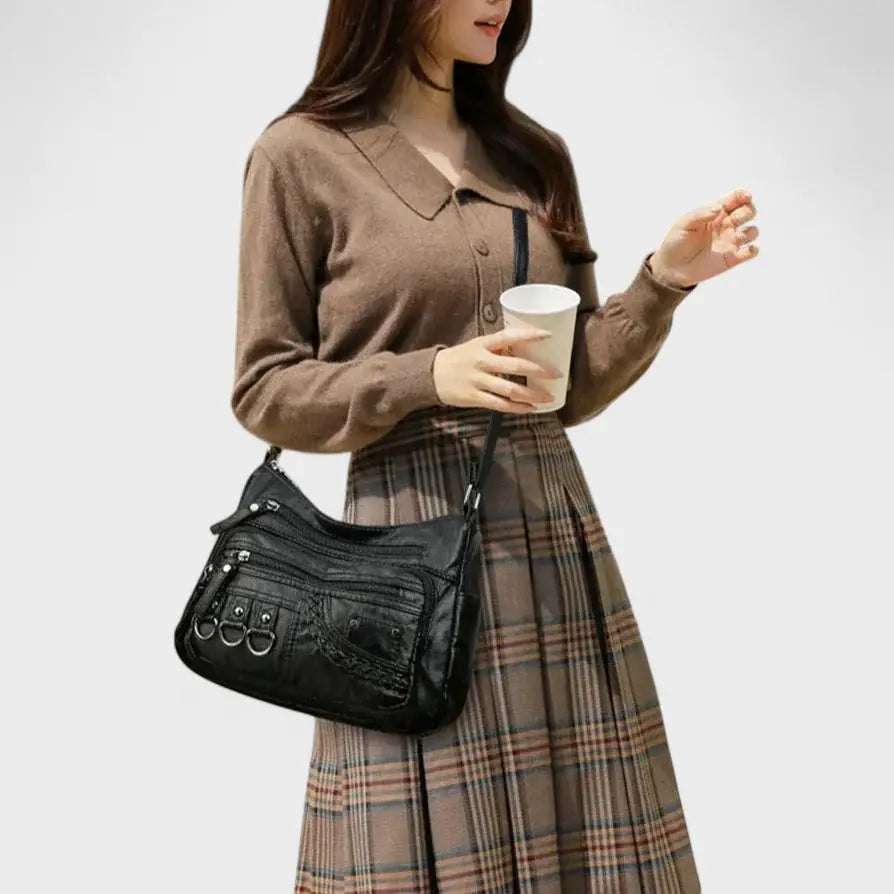 Nora. – Vintage-inspirierte Mehrschichtige Umhängetasche Nora Zurich