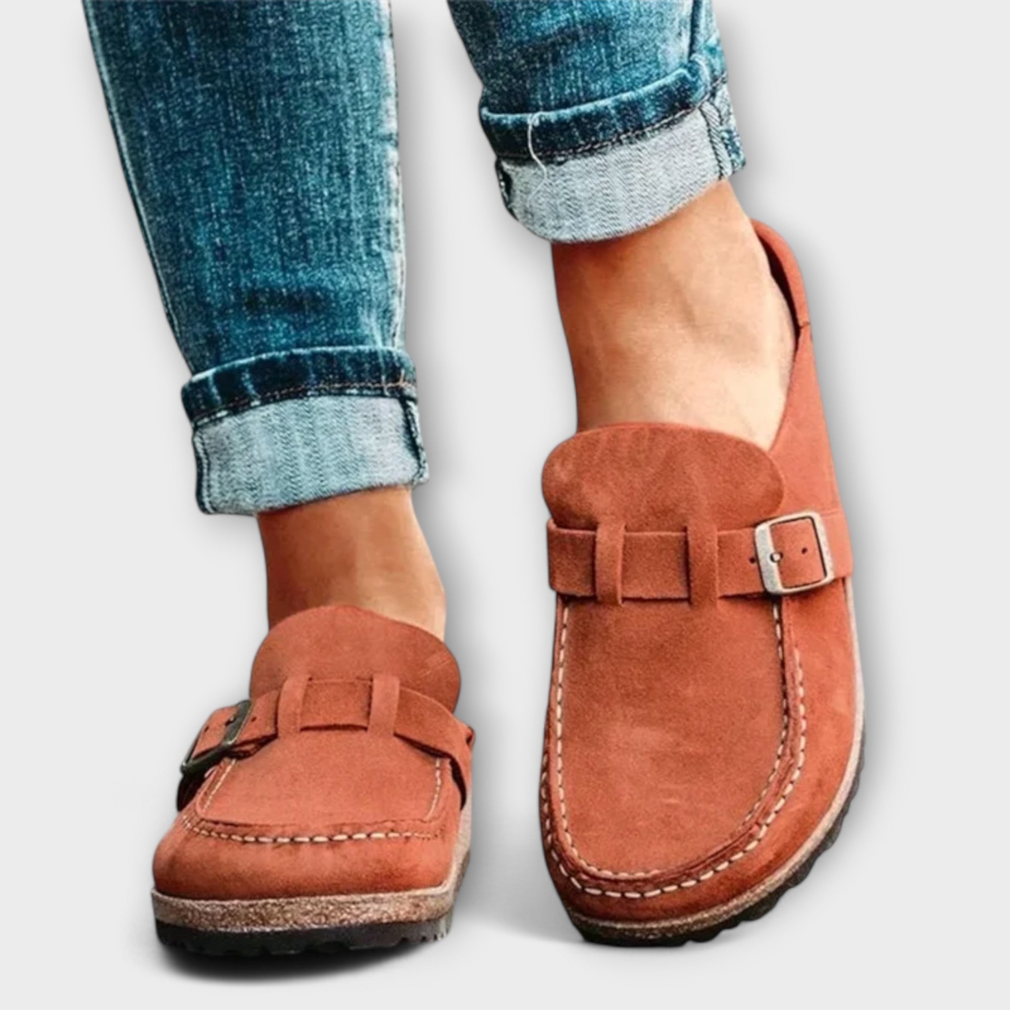 Orthopädische Damenschuhe mit elegantem Schnallenverschluss