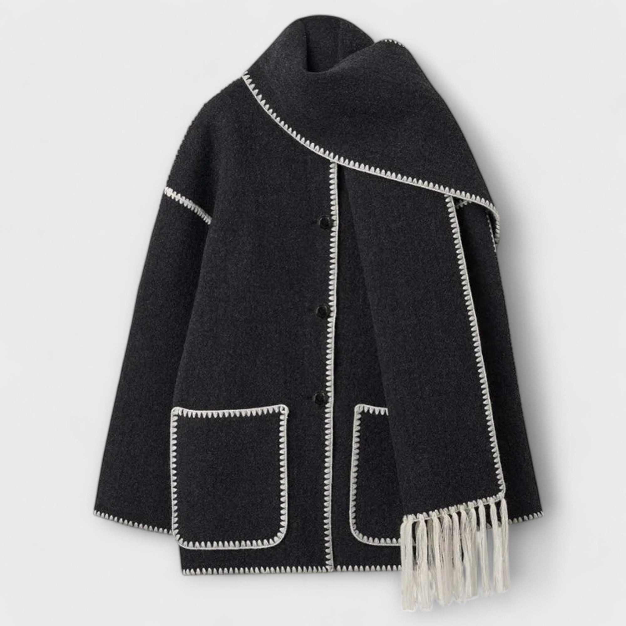 Chanel - Stilvoller Schal-Mantel