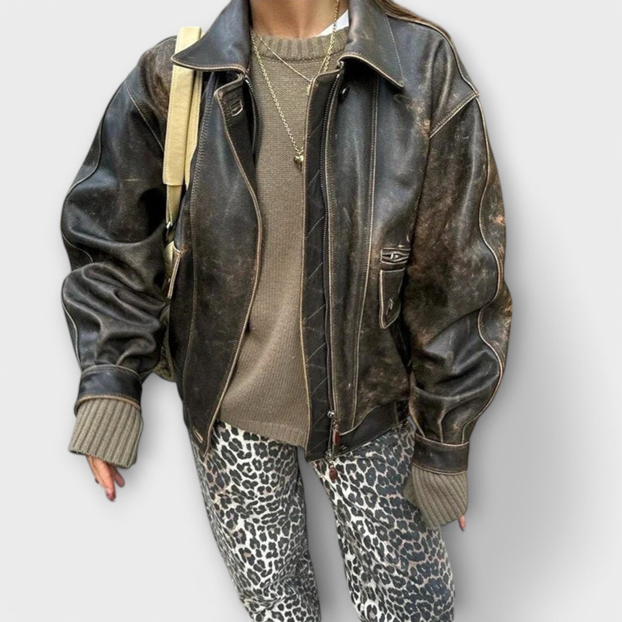 Chandra – Vintage Jeans mit Leopardenmuster Nora Zurich