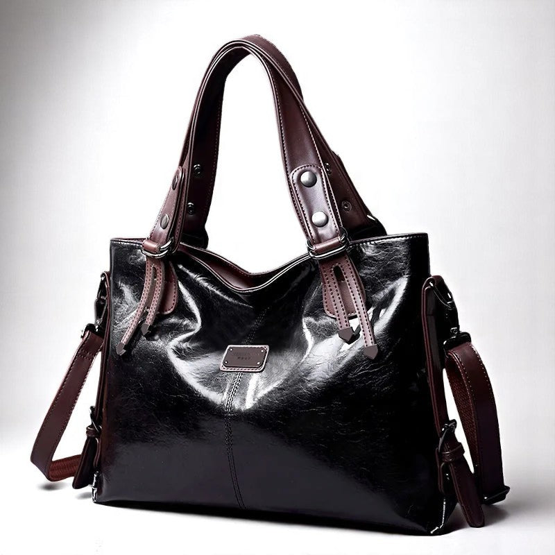 Nora. - Verfeinerte Soft-Leder-Tote-Tasche