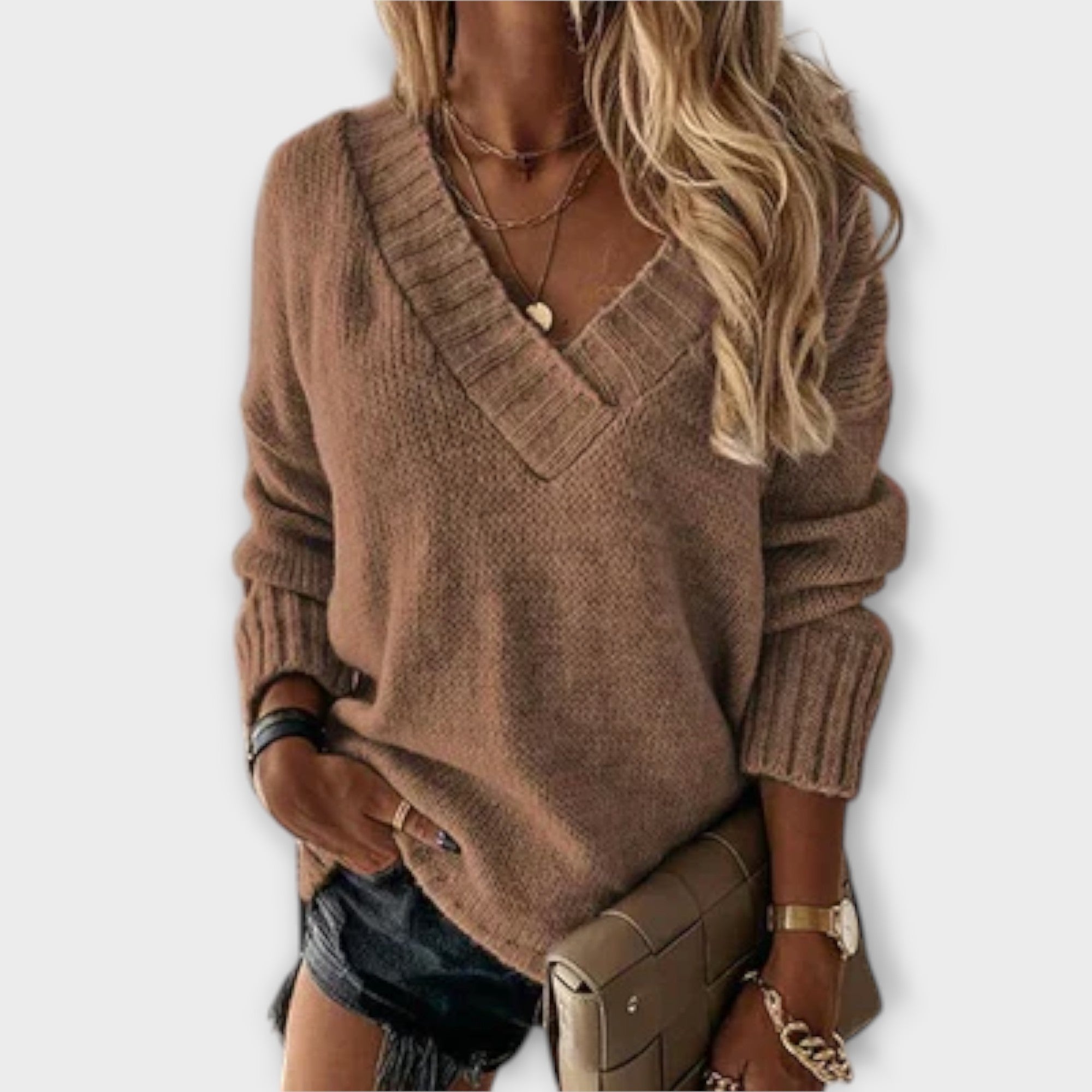 Gemütlicher V-Ausschnitt Pullover