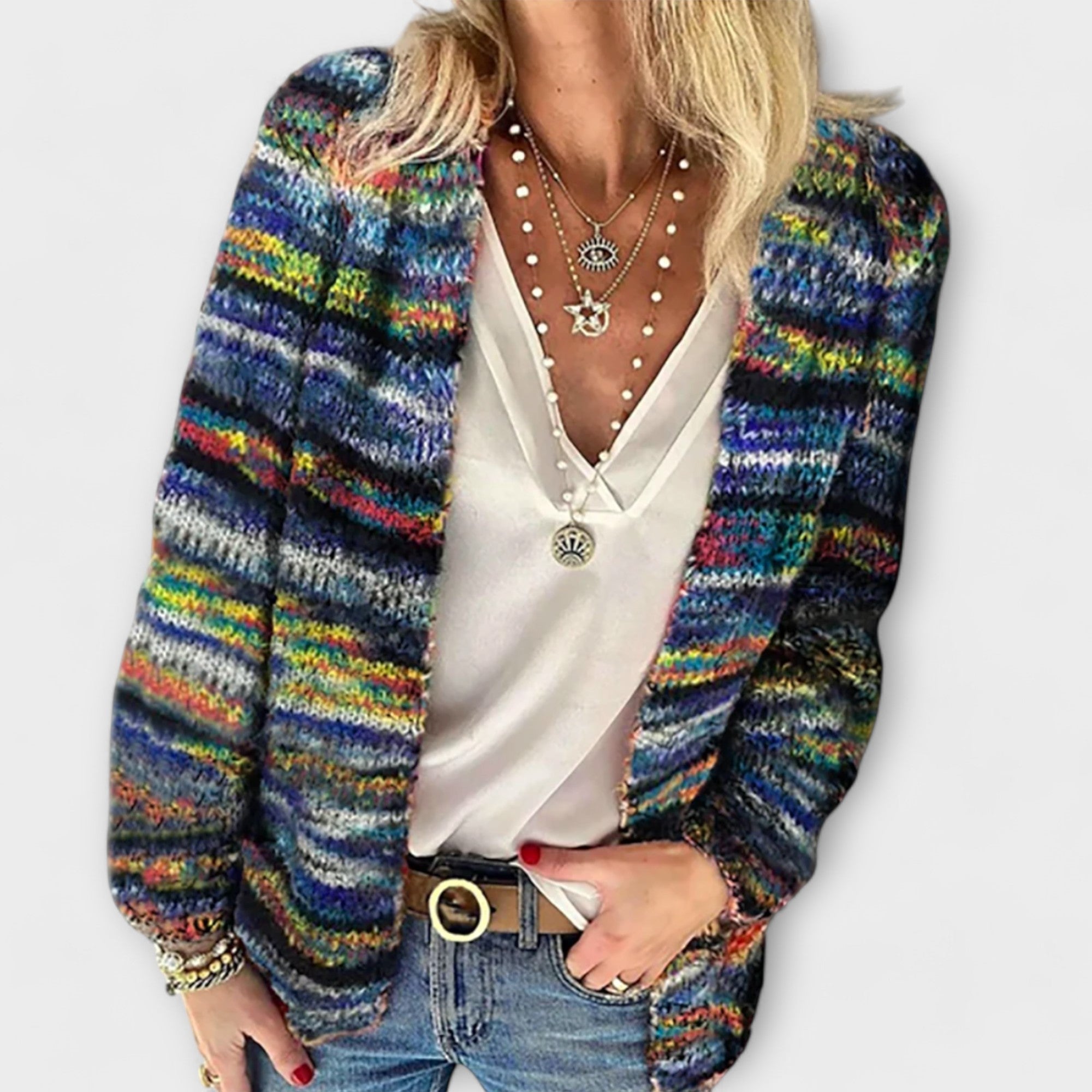 Birgitte - Farbenfrohe und Bequeme Strickjacke Nora Zurich