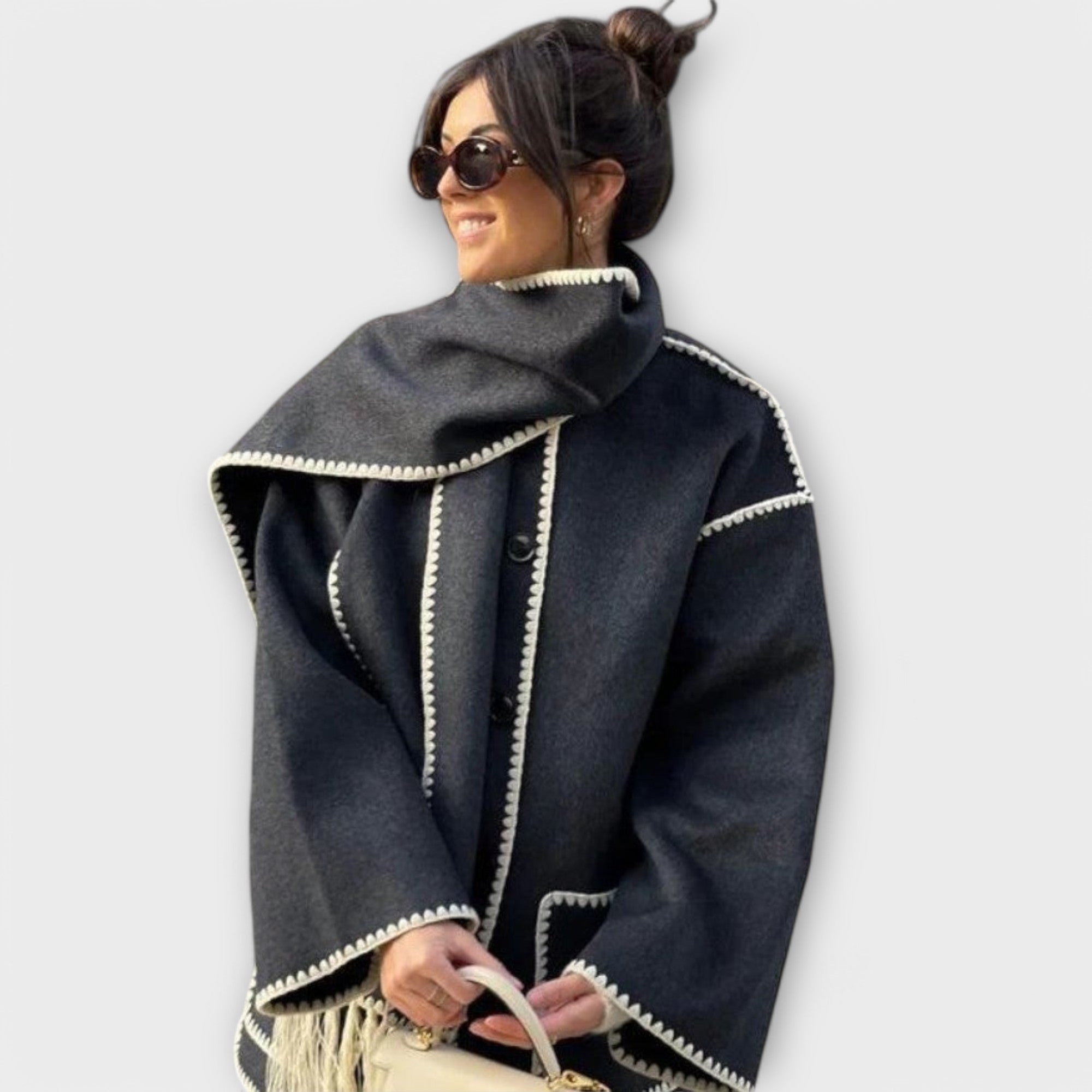 Chanel - Stilvoller Schal-Mantel