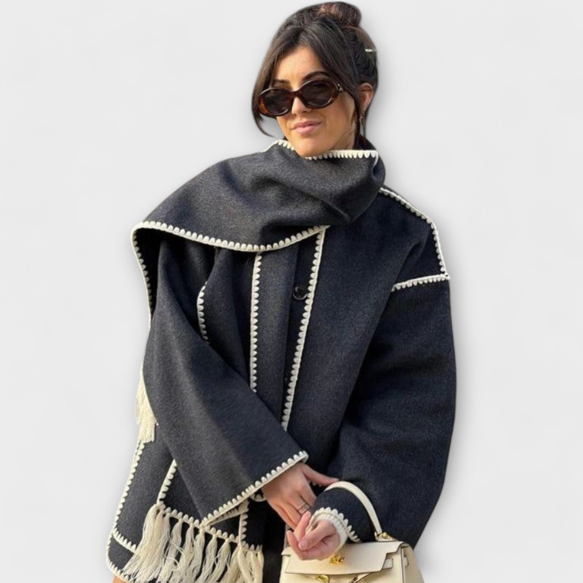 Chanel - Stilvoller Schal-Mantel