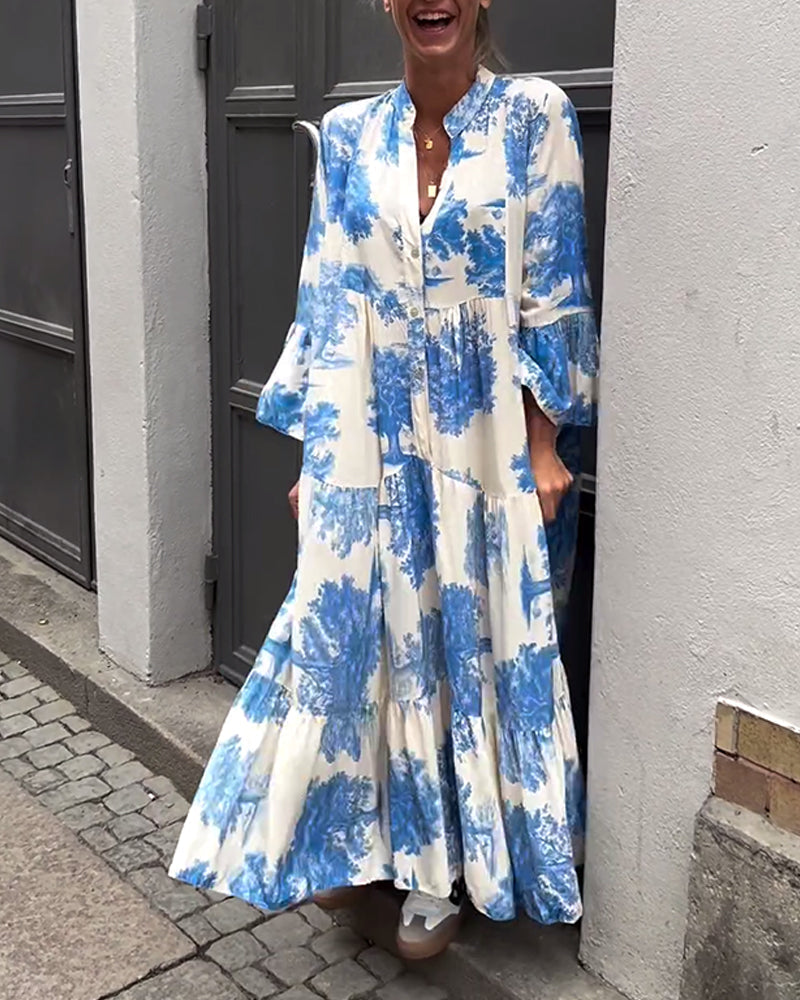 Carmina - Schickes Langes Blumenkleid