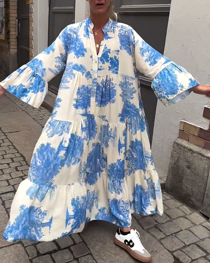 Carmina - Schickes Langes Blumenkleid